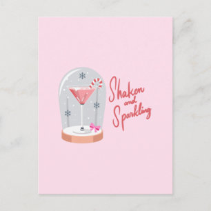 Postal Festiva Coquette Martini Snow Globe
