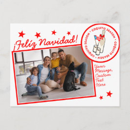 Postal Festiva Coquito Season Bottle Custom Photo Text
