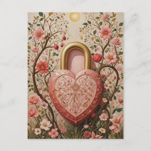 Postal Festiva Corazón custodiado