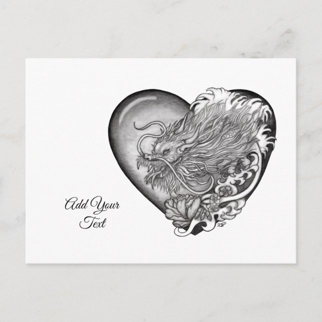 Postal Festiva Corazón de Dragón (Anverso)