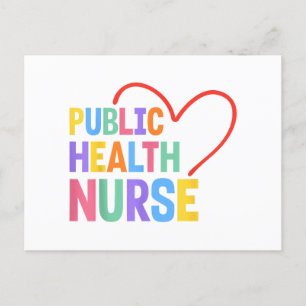 Postal Festiva Corazón de Enfermeras de Salud Pública