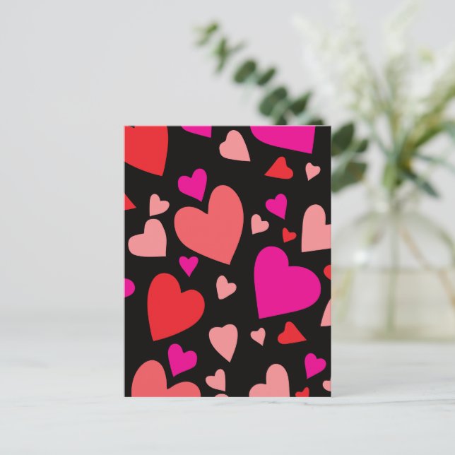 Postal Festiva Corazón de papel decorativo 1 (Anverso de pie)