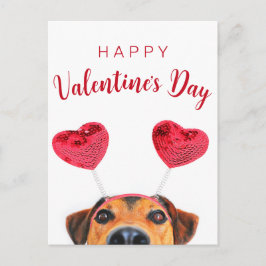 Postal Festiva Corazón de perro El día de San Valentín divertido 
