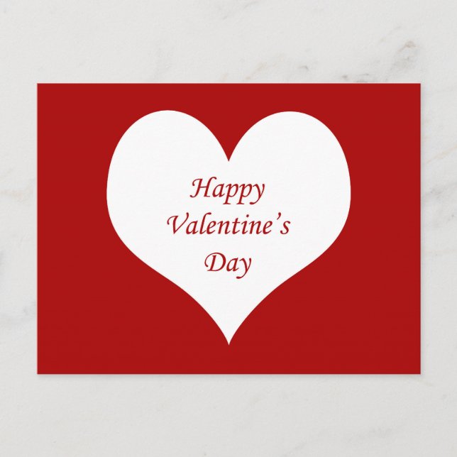 Postal Festiva Corazón del Día de San Valentín (Anverso)