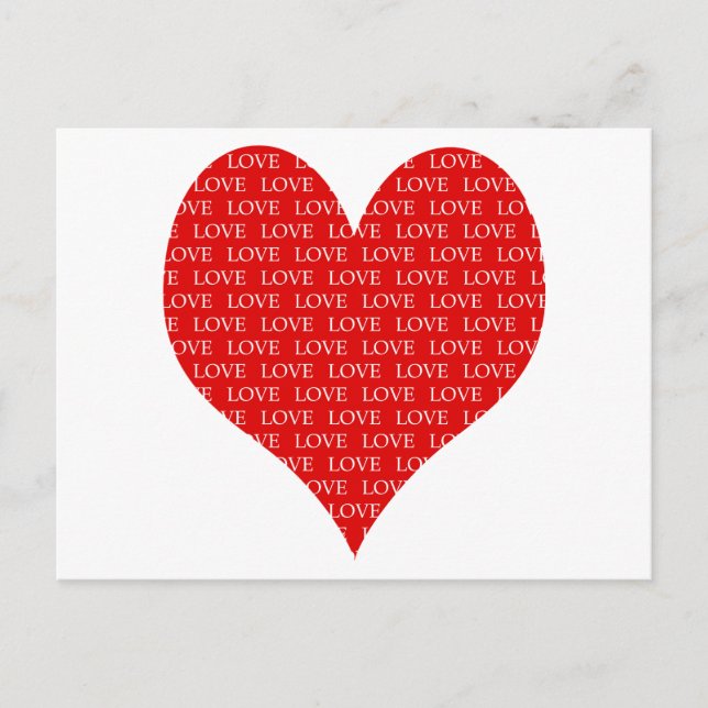Postal Festiva Corazón del Día de San Valentín (Anverso)