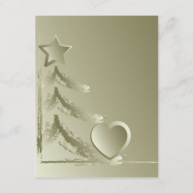 Postal Festiva Corazón para Navidades (Anverso)