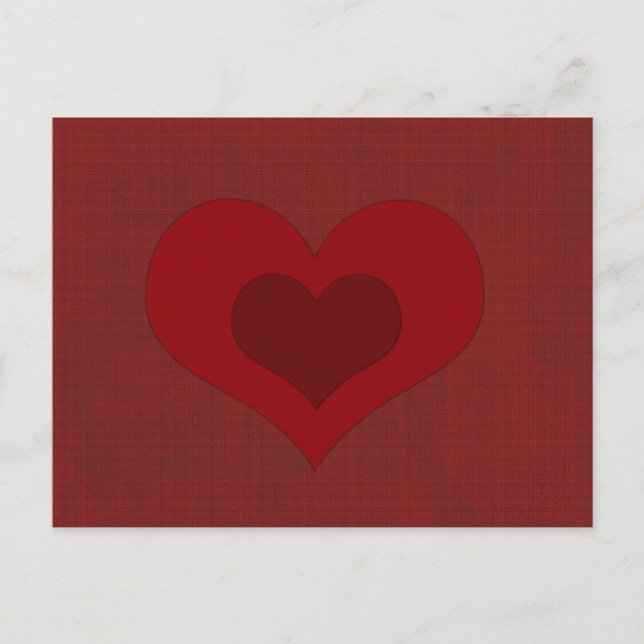 Postal Festiva Corazón San Valentín (Anverso)