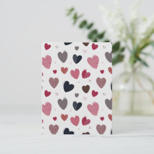 Postal Festiva Corazones 3