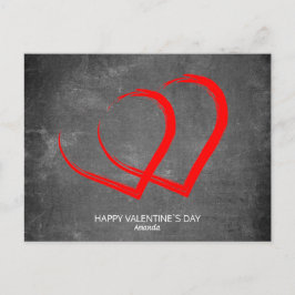 Postal Festiva Corazones de Pizarra San Valentín Moderno