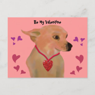 Postal Festiva Corazones de San Valentín Chihuahua