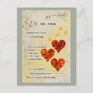 Postal Festiva Corazones de sueños de San Valentín