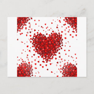 Postal Festiva corazones del día de San Valentín feliz