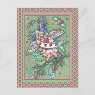 POSTAL FESTIVA CORAZONES SIMILARES N' CORAZONES CUPIDOS OWL VALEN