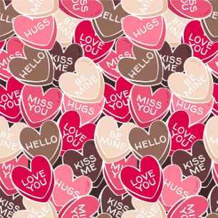 Postal Festiva Corazones Te Amo 