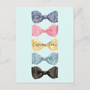 Postal Festiva Corbatas de lazo personalizadas