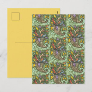 POSTAL FESTIVA CORNUCOPIA DE LA BOUNTY WILDLIFE DE LA NATURALEZA,