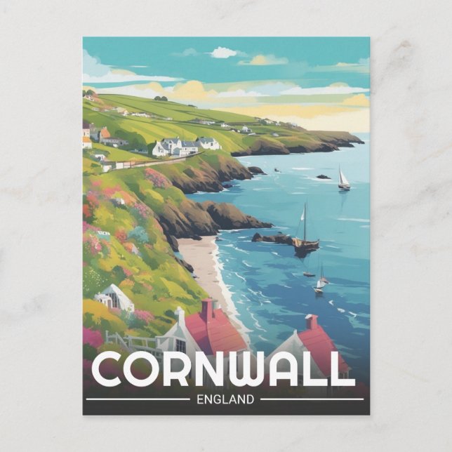 Postal Festiva Cornwall County England cornwall (Anverso)