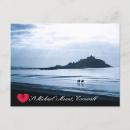 Postal Festiva Cornwall de Monte St Michaels personalizado + Caba