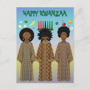 Postal Festiva Coro Kwanzaa Afroamericano