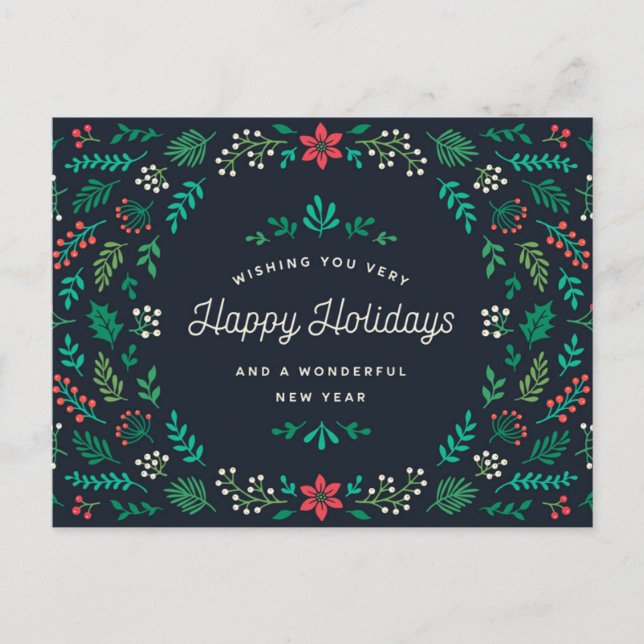 Postal Festiva Corona de alegría (Anverso)