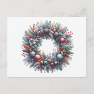 Postal Festiva corona de navidades