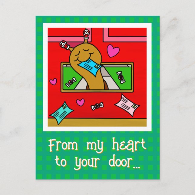 Postal Festiva Correo de Navidades de Snail (Anverso)