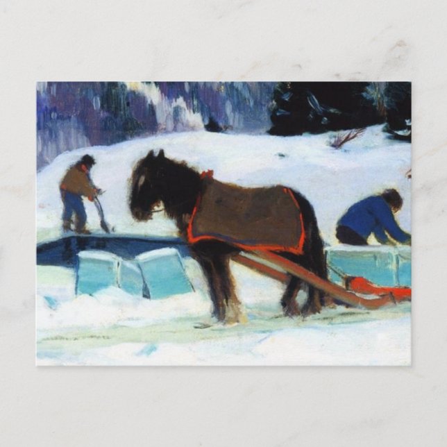 Postal Festiva Corte de hielo, Clarence Gagnon (Anverso)