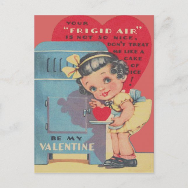 Postal Festiva Corto Fridge Heart Ice Cake Valentine (Anverso)
