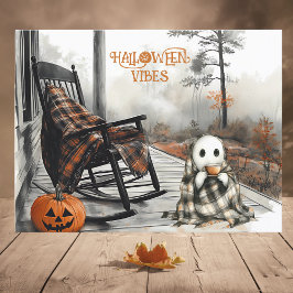 Postal Festiva Cosmo blanco fantasma Rusch Fall Porch Halloween V