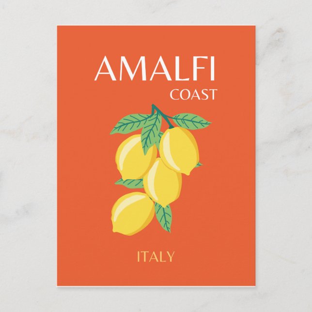 Postal Festiva Costa Amalfitana, Italia, Arte de Viajes, Retro, N (Anverso)