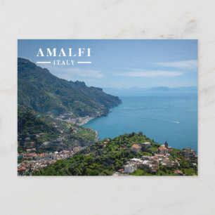 Postal Festiva Costa Amalfitana Italia Vista Costera Escénica