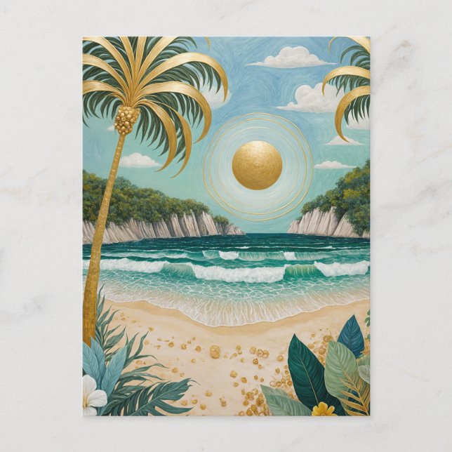 Postal Festiva Costas doradas (Anverso)