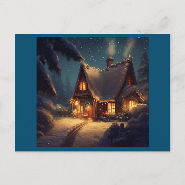 Postal Festiva Cottage 4 navidades (Anverso)