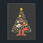 Postal Festiva Cowboy Western Christmas Tree Santa<br><div class="desc">navidades de vaqueros,  Navidades occidentales,  vaquero,  vaquero de Navidad,  vacaciones occidentales,  botas de gorras de vaquero,  árbol de Navidad occidental,  elementos de vaquero,  vacaciones</div>