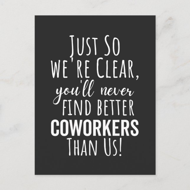 Postal Festiva Coworker Goodbye | Traslado de trabajadores | Sali (Anverso)