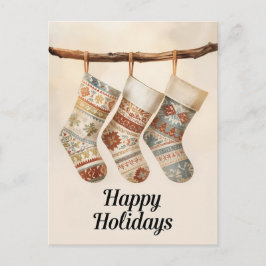 Postal Festiva Cozy Patterned Christmas Stockings