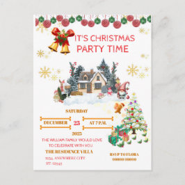 Postal Festiva Cozy Santa Christmas Post Card
