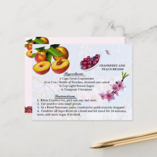 Postal Festiva Cranberry y Peach Relish - Postcard receta
