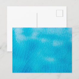 Postal Festiva Craquelado de porcelana turquesa con cristales