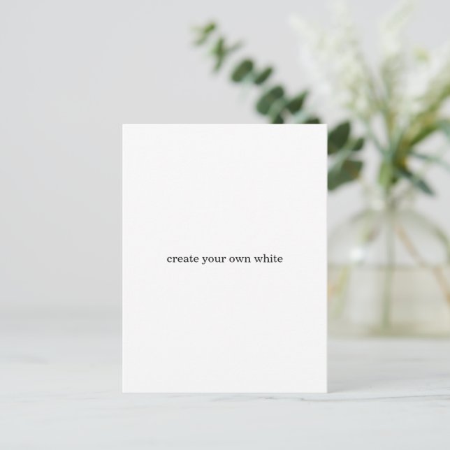 Postal Festiva crea tu propio blanco  (Anverso de pie)