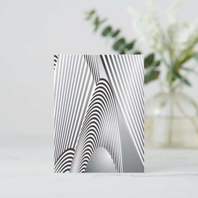 Postal Festiva Creación de patrones abstractos 3 (Anverso de pie)