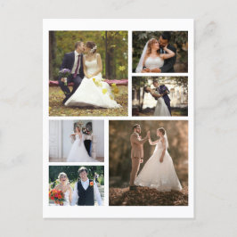 Postal Festiva Crear su propio Collage de 6 Bodas de fotos