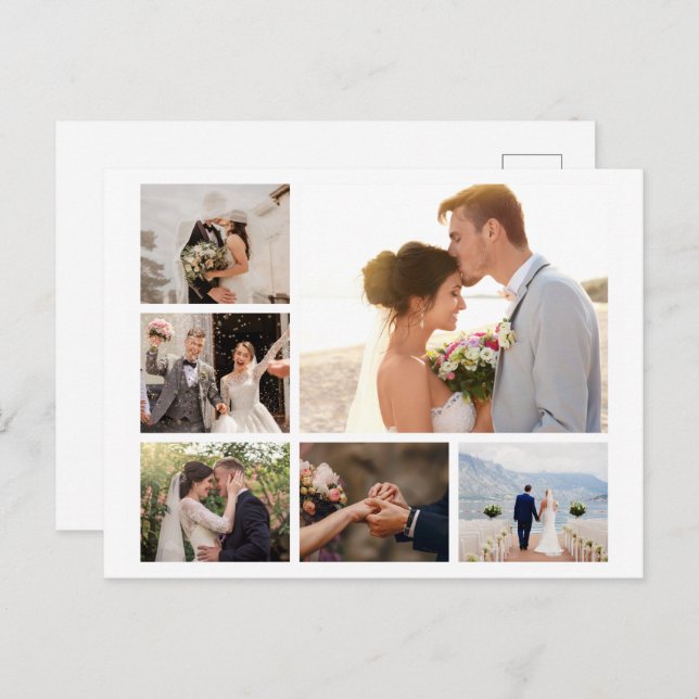 Postal Festiva Crear su propio Collage de fotos de 6 (Anverso / Reverso)