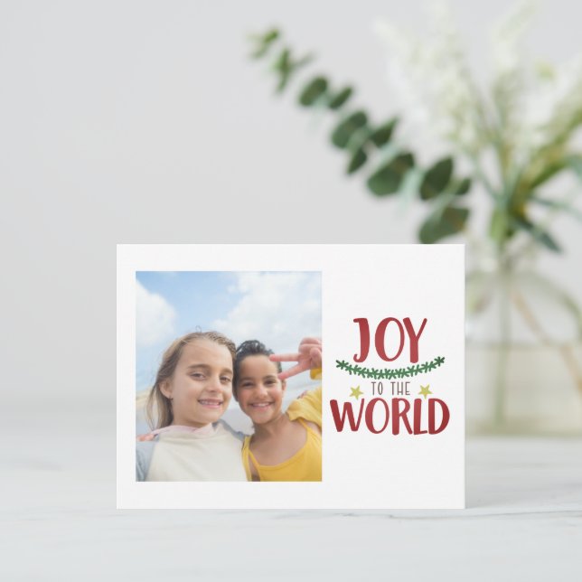 Postal Festiva Crear sus propios Navidades personalizados (Anverso de pie)
