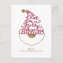 Postal Festiva Create Your Own Cute Glitter Santa Christmas 