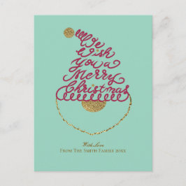 Postal Festiva Create Your Own Cute Glitter Santa Christmas 
