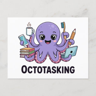 Postal Festiva Creatura de Octotasking en modo multitarea