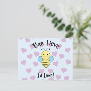 Postal Festiva Cree en el amor abejas