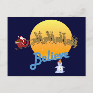 Postal Festiva Creer en Santa Claus