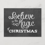 Postal Festiva creer la magia de los Navidades Chalkboard<br><div class="desc">creer en la magia de los Navidades Chalkboard Art</div>